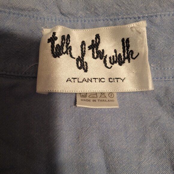 Vintage Denim Shirt Dogs Embroidered Talk Of The Walk Casey Coleman Rebrand L XL - Picture 9 of 9